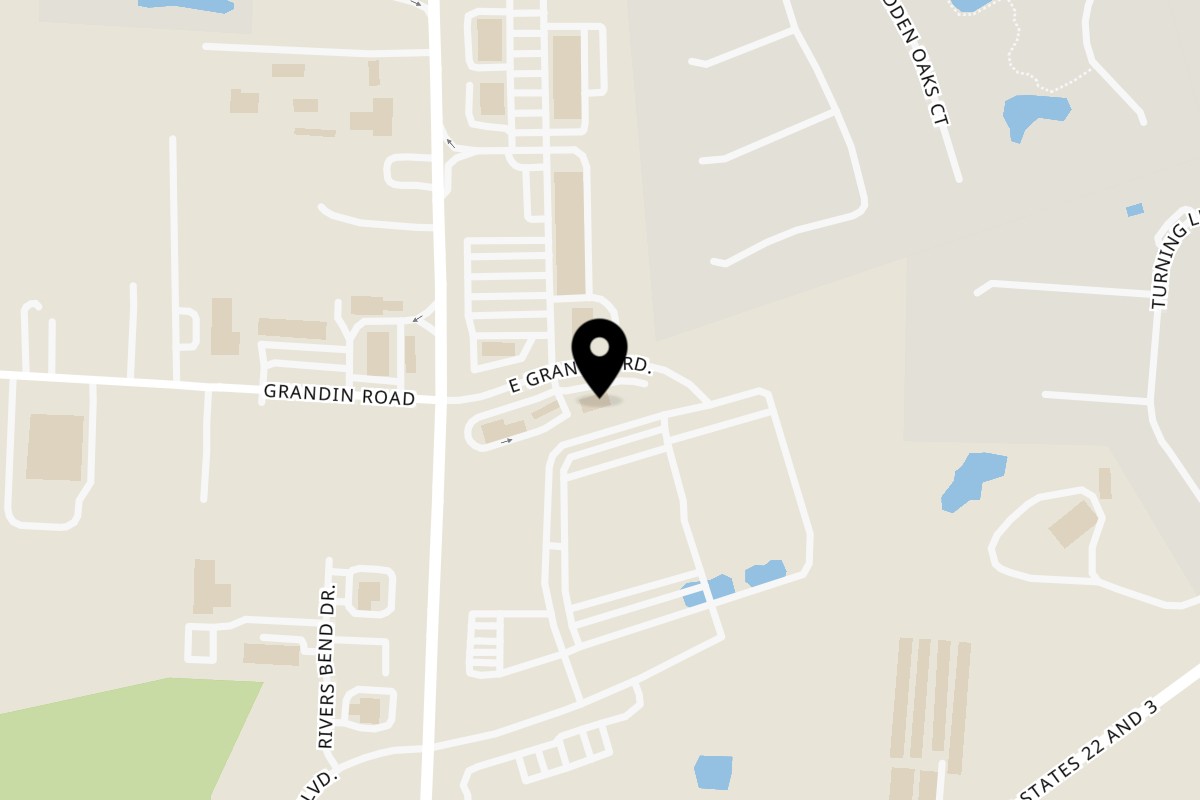 Map showing the location of Saffron Indian Cuisine on 83 Grandin Rd in Maineville